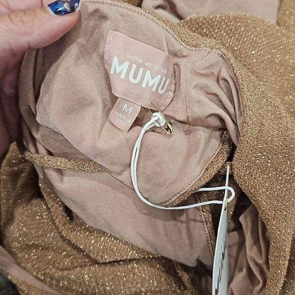 Show Me Your MuMu Enos Tube Maxi Dress Sz M - Picture 3 of 12